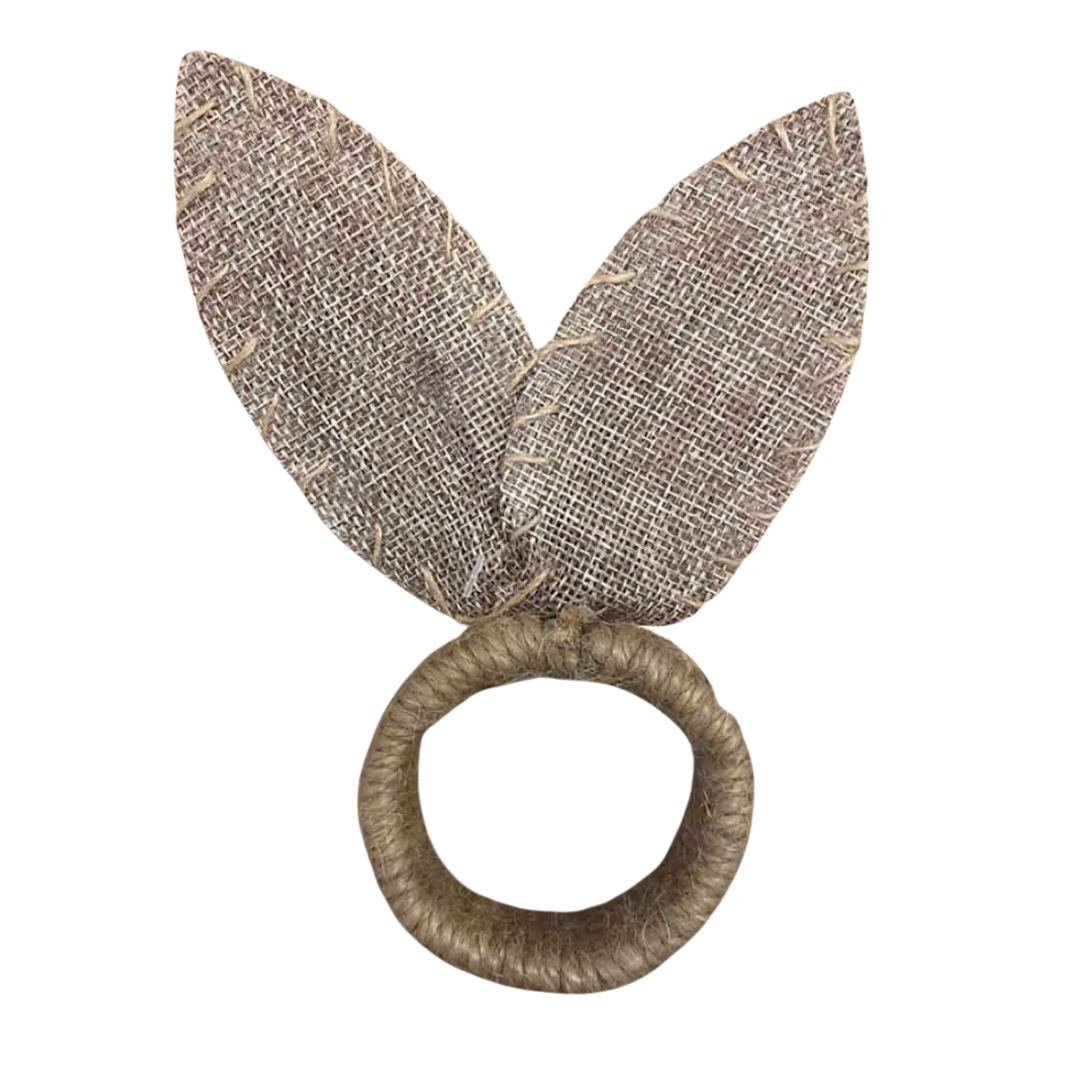 Burlap Bunny Ears Napkin Ring - Natural– Landen Furniture & Decor