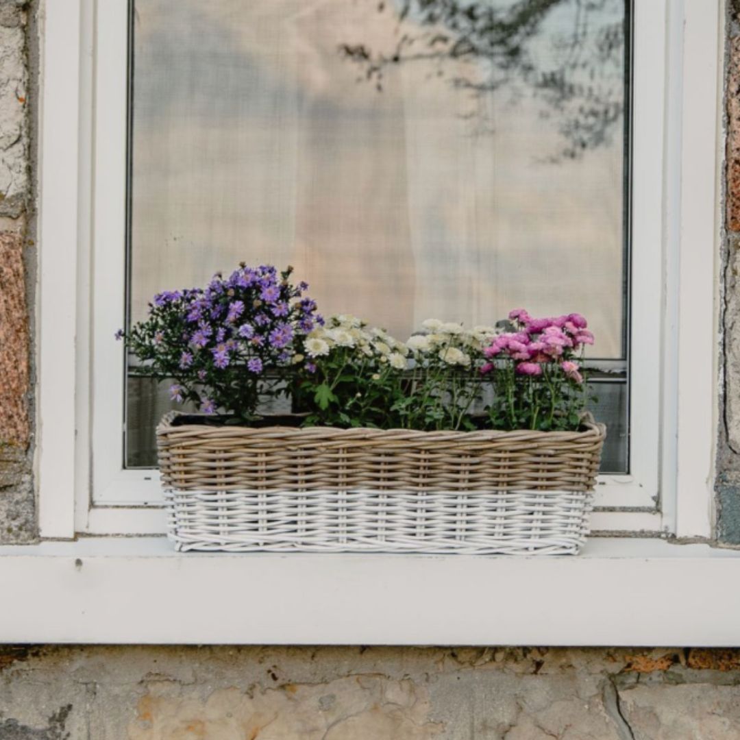 Rectangular Kubu Grey Window Box White Dipped Base– Landen Furniture ...