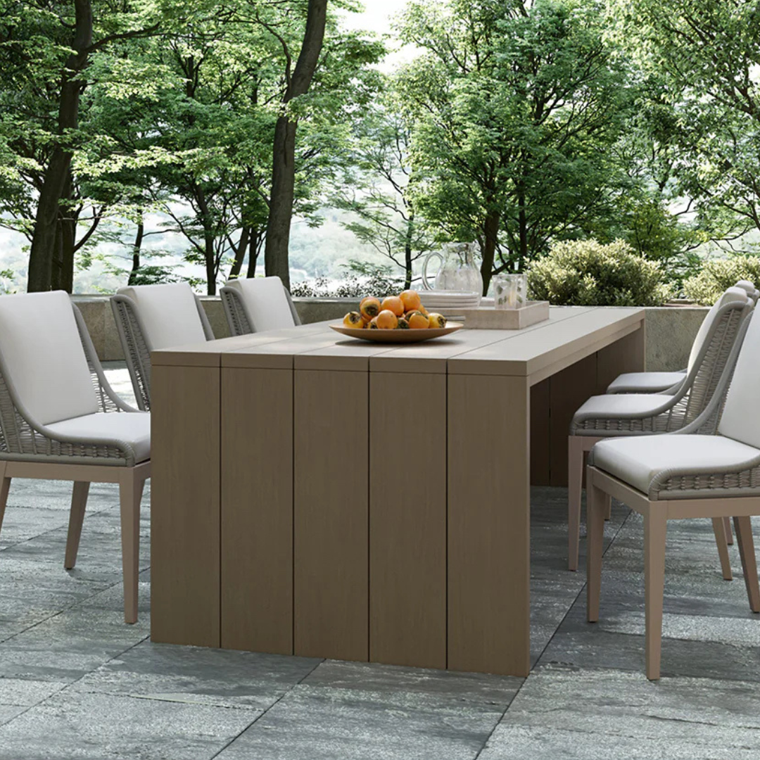 Viga Dining Table, Drift Brown, 94.5