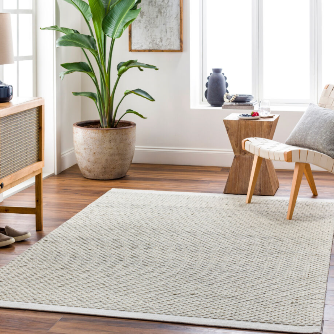 Lumi, Hand Woven Rug - Light Grey and Cream– Landen Furniture & Decor